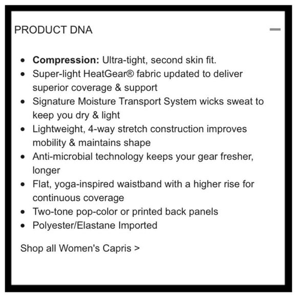 Under Armour Capri Legging Workout Gym Gray Black Small Compression - Picture 6 of 13